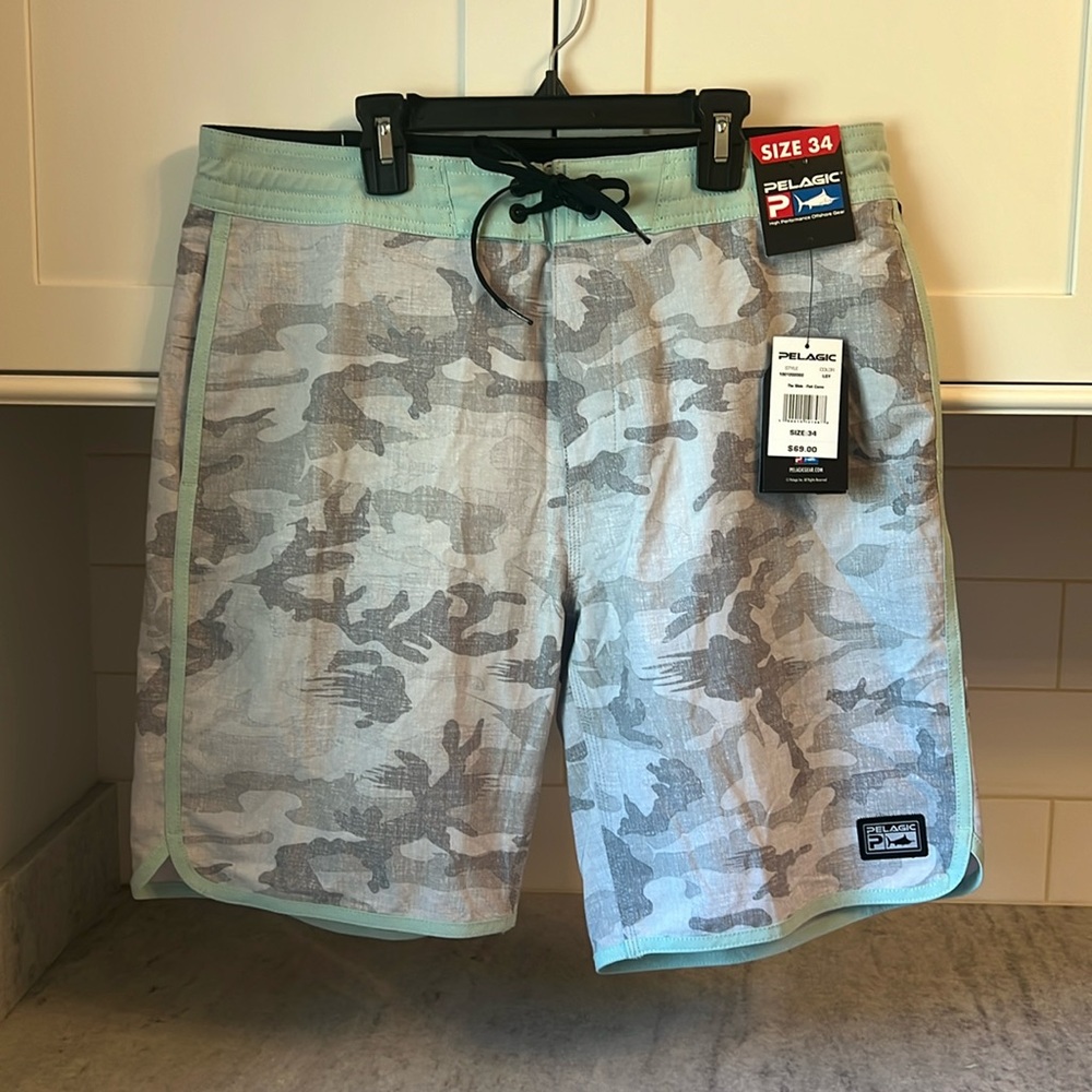 Pelagic size 34 swim trunks The slide fish camp